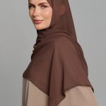 Палантин SEDEF AS шифон, цвет кофейный — женская одежда SABR Store