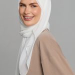 Палантин SEDEF AS шифон, цвет молочный — женская одежда SABR Store