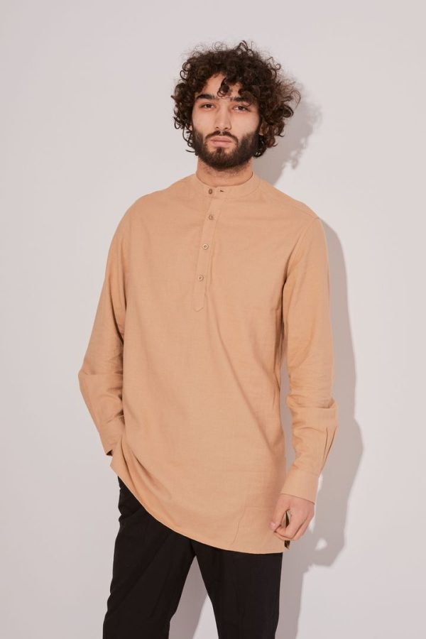 Рубашка мужская-камис, пшеничный