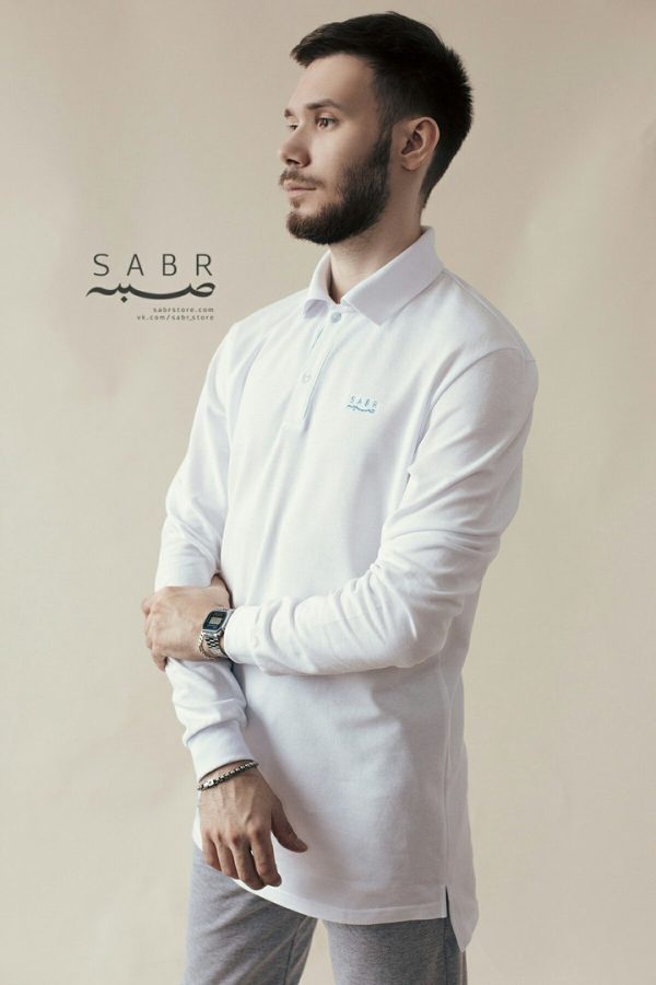 Рубашка мужская поло, белый