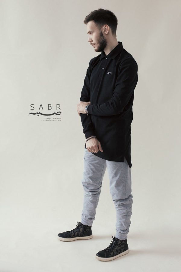 Рубашка мужская поло, черный