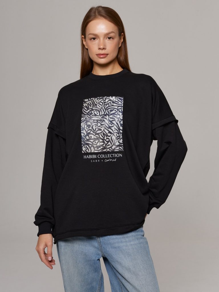 YARATU Свитшот "Habibi черный", черный