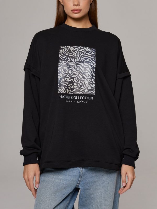 YARATU Свитшот "Habibi черный", черный