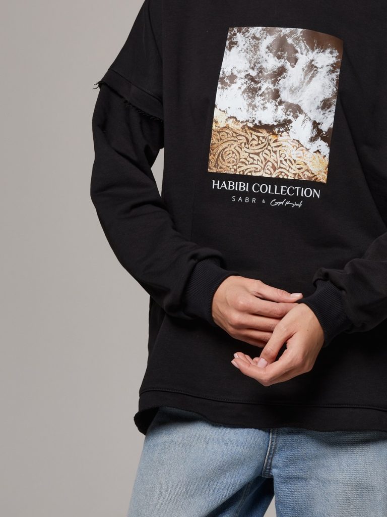 YARATU Свитшот "Habibi золотой", черный