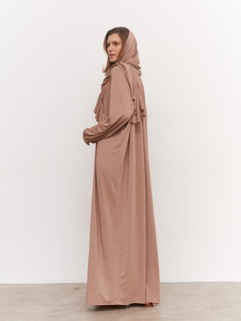 Платье намазное с палантином