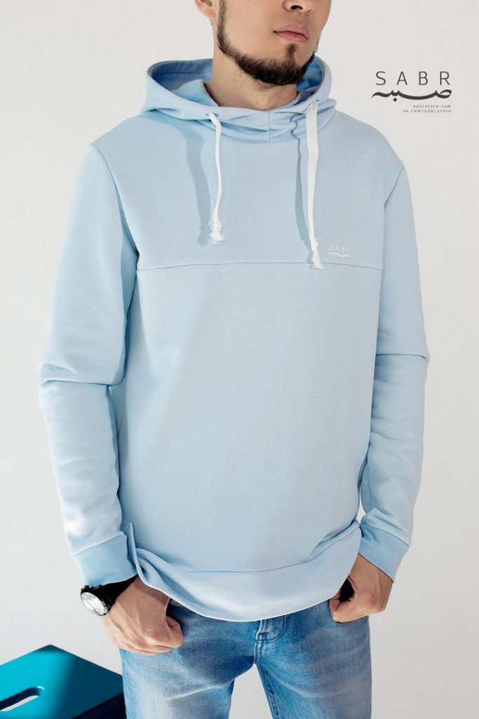 Свитшот «Casual» с капюшоном, голубой