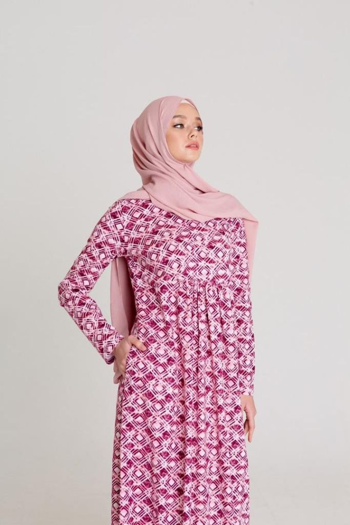 Платье «Matur», лиловые ромбы