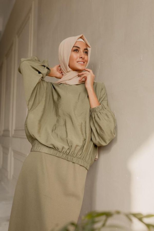 Блузка «Isabel», зеленый камень