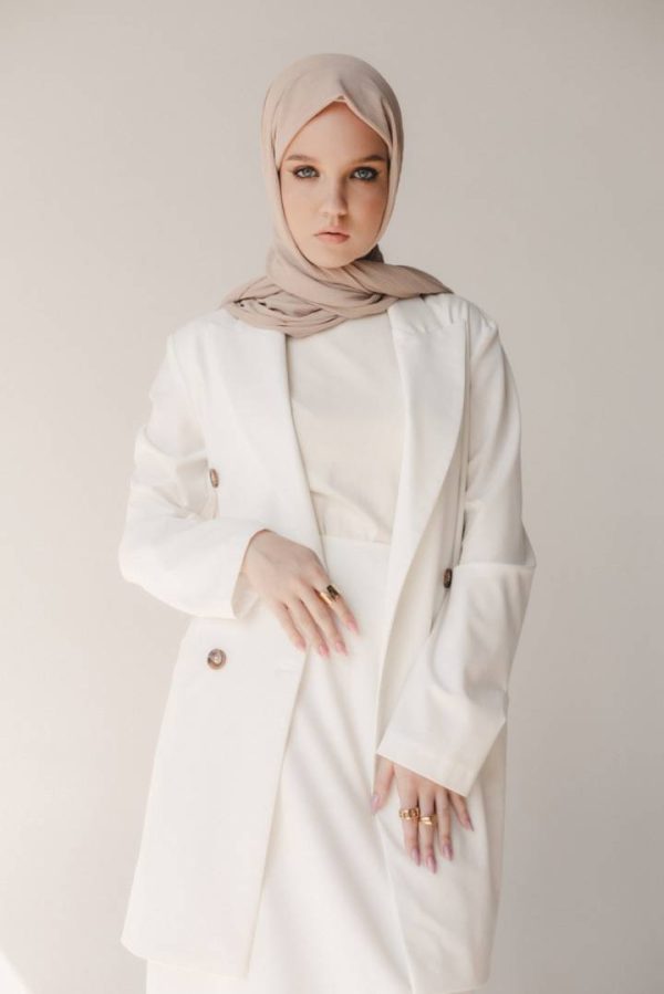 Жакет «Ano», блестящий белый