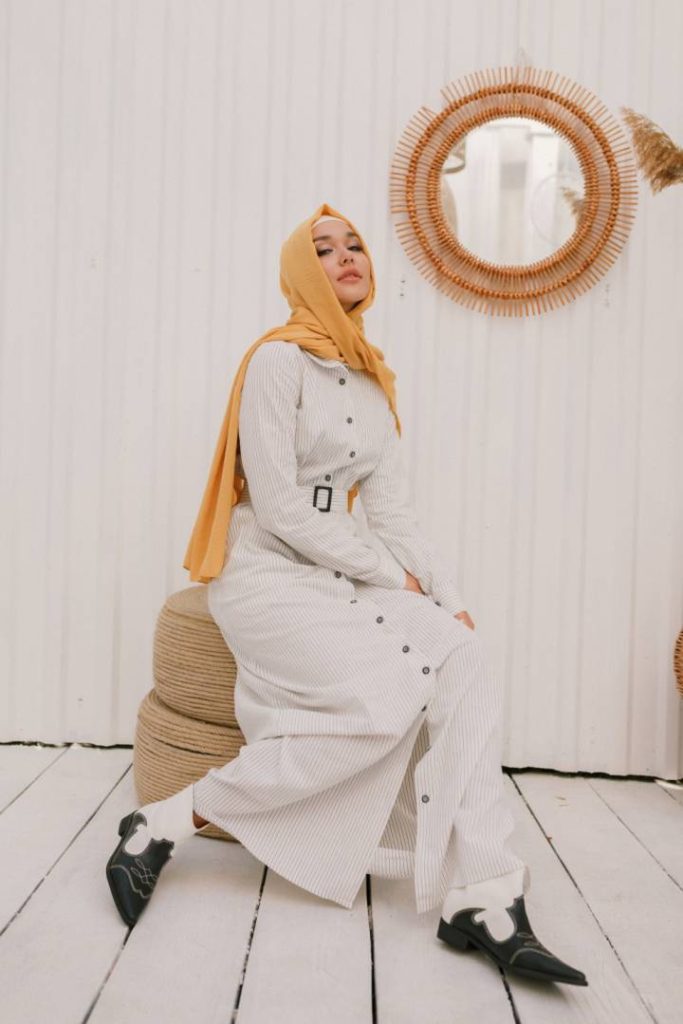 Платье-рубашка «Aisha», гардения