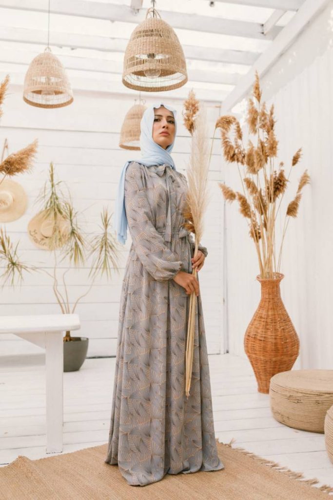 Платье «Chiffon» c галстуком, перламутровый