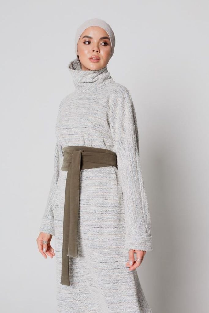 Платье «Grace», серебряно-зеленый