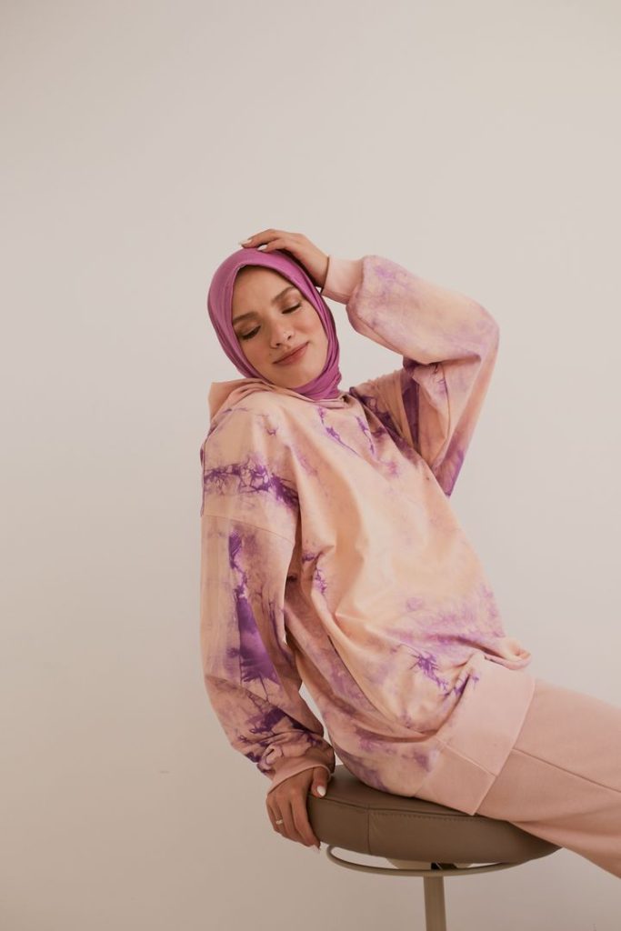 Худи с принтом тай-дай, pink