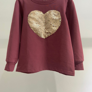 Детский свитшот «Tinsel», брусника