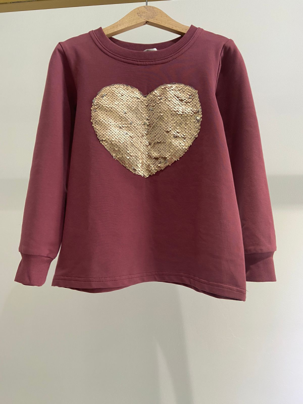 Детский свитшот «Tinsel», брусника